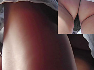 Delicious buttocks presented by amateur upskirt view