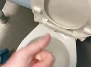  immature masturbating in the WC